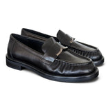 Mocassino pelle nera Bruno Premi 
