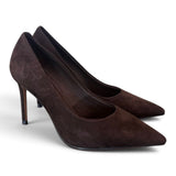 Decolté suede moro tacco 90 Chiconic<BR/> 