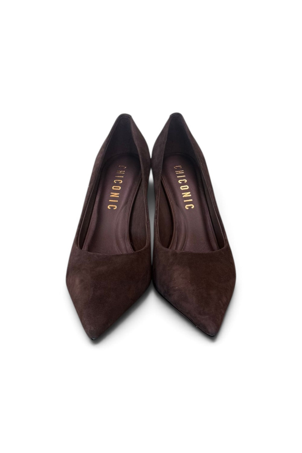 Decolté suede moro tacco 90 Chiconic<BR/> 