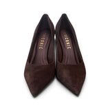 Decolté suede moro tacco 90 Chiconic<BR/> 