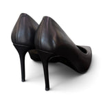 Decolté pelle nera tacco 90 Chiconic<BR/> 