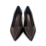 Decolté pelle nera tacco 90 Chiconic<BR/> 