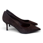 Decolté suede moro tacco 70 Chiconic<BR/> 