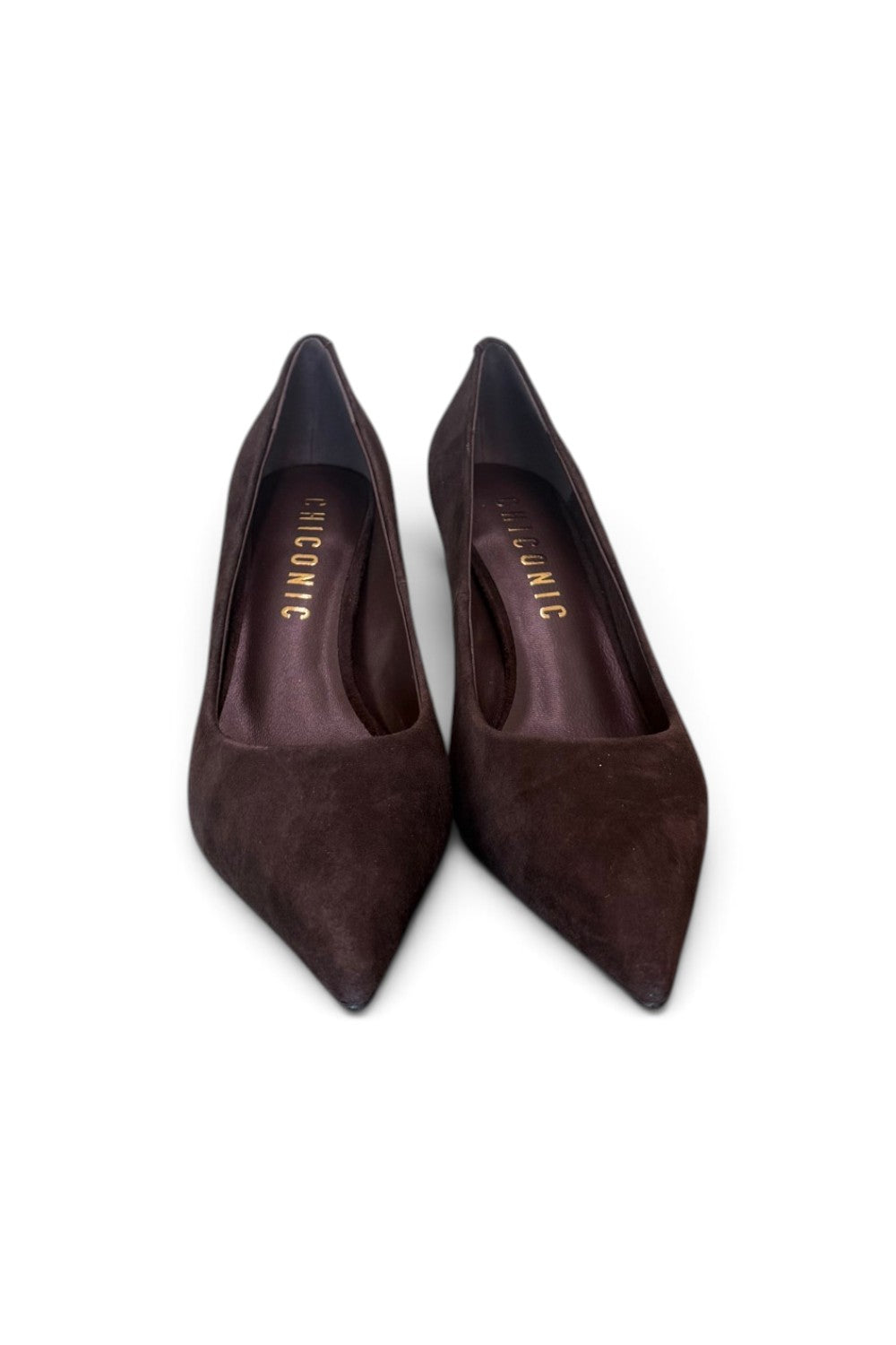 Decolté suede moro tacco 70 Chiconic<BR/> 