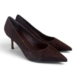 Decolté suede moro tacco 70 Chiconic<BR/> 