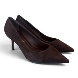 Decolté suede moro tacco 70 Chiconic<BR/> 
