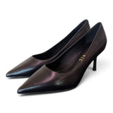 Decolté pelle nera tacco 70 Chiconic<BR/> 
