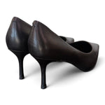 Decolté pelle nera tacco 70 Chiconic<BR/> 