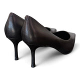 Decolté pelle nera tacco 70 Chiconic<BR/> 
