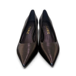 Decolté pelle nera tacco 70 Chiconic<BR/> 