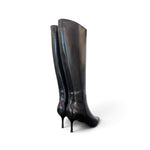 Stivale pelle nera tacco 70 Chiconic<BR/> 