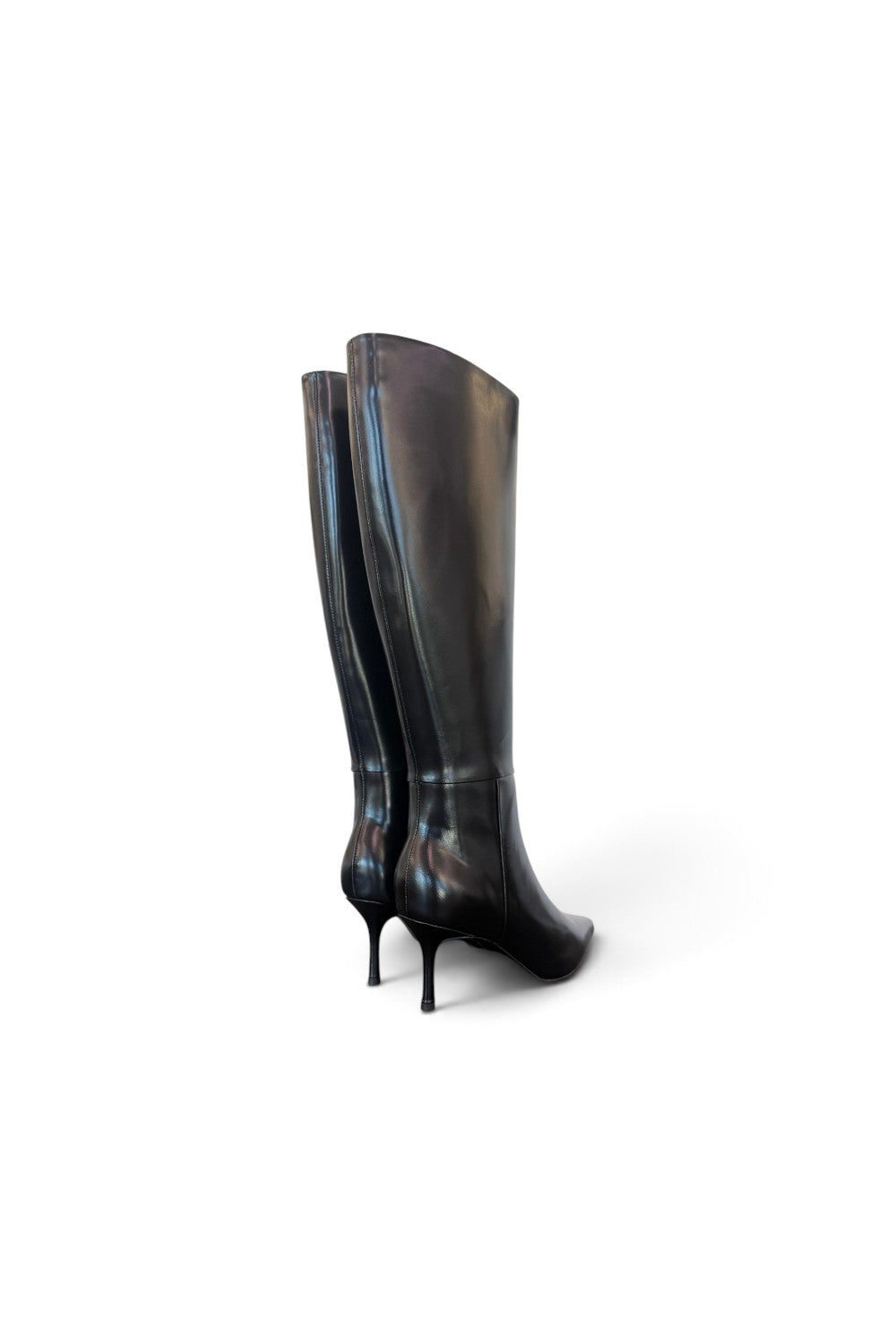 Stivale pelle nera tacco 70 Chiconic<BR/> 