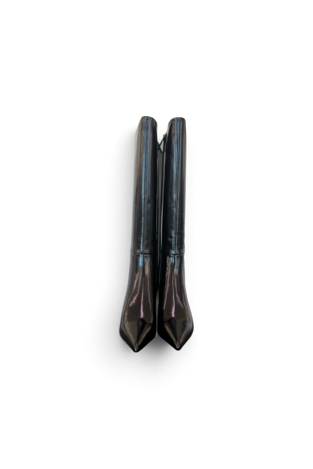 Stivale pelle nera tacco 70 Chiconic<BR/> 