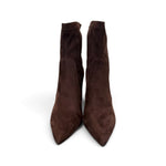 Stivaletto tessuto scamosciato moro tacco 9 Chiconic 