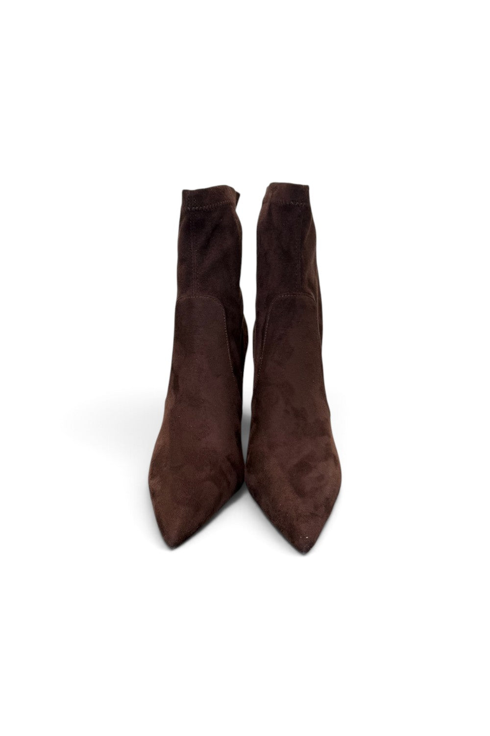 Stivaletto tessuto scamosciato moro tacco 9 Chiconic 