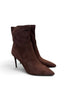Stivaletto tessuto scamosciato moro tacco 9 Chiconic
