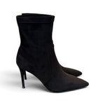 Stivaletto tessuto scamosciato nero tacco 9 Chiconic 