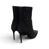 Stivaletto tessuto scamosciato nero tacco 9 Chiconic 