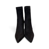 Stivaletto tessuto scamosciato nero tacco 9 Chiconic 