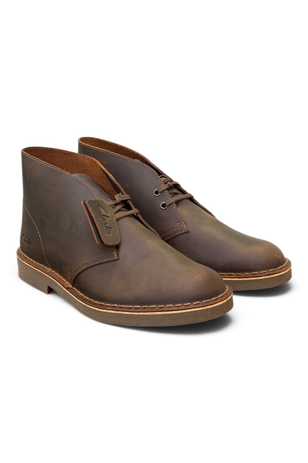 Polacco Clarks Desert boot evo dark brown pelle 