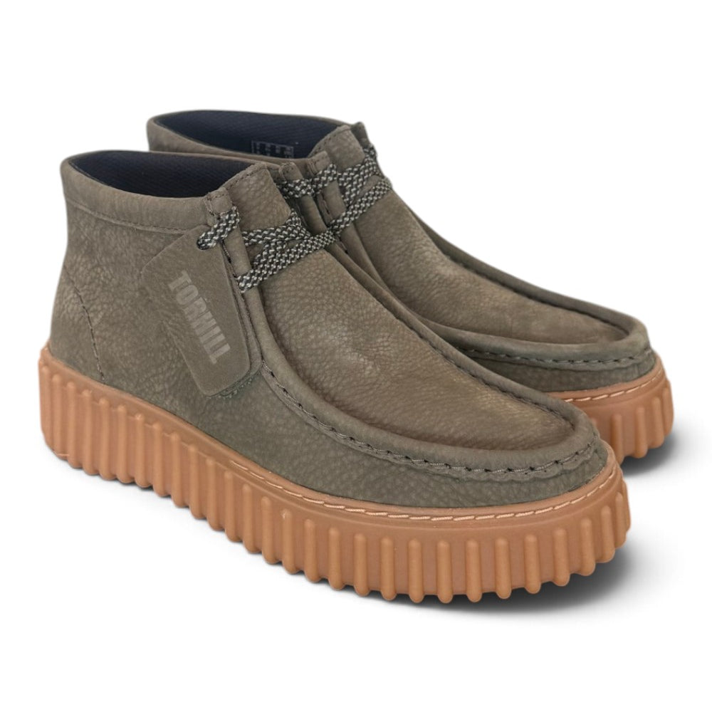 Polacco donna Clarks Torhill Lace Hi suede dark green 
