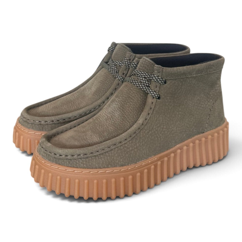 Polacco donna Clarks Torhill Lace Hi suede dark green 