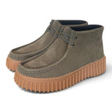 Polacco donna Clarks Torhill Lace Hi suede dark green 