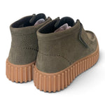 Polacco donna Clarks Torhill Lace Hi suede dark green 