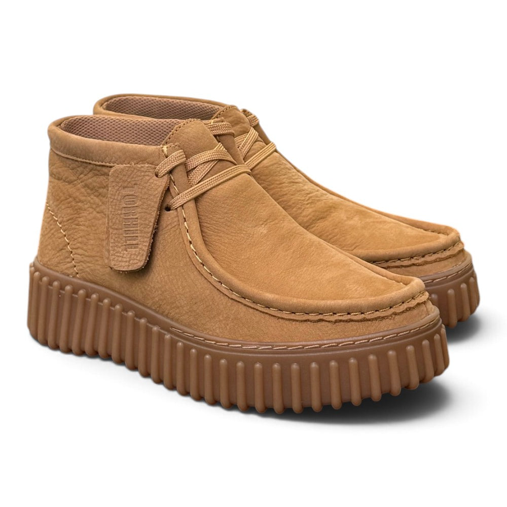 Polacco donna Clarks Torhill Lace Hi nabuk moss beige 