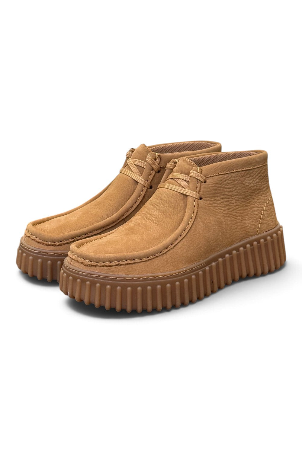 Polacco donna Clarks Torhill Lace Hi nabuk moss beige 