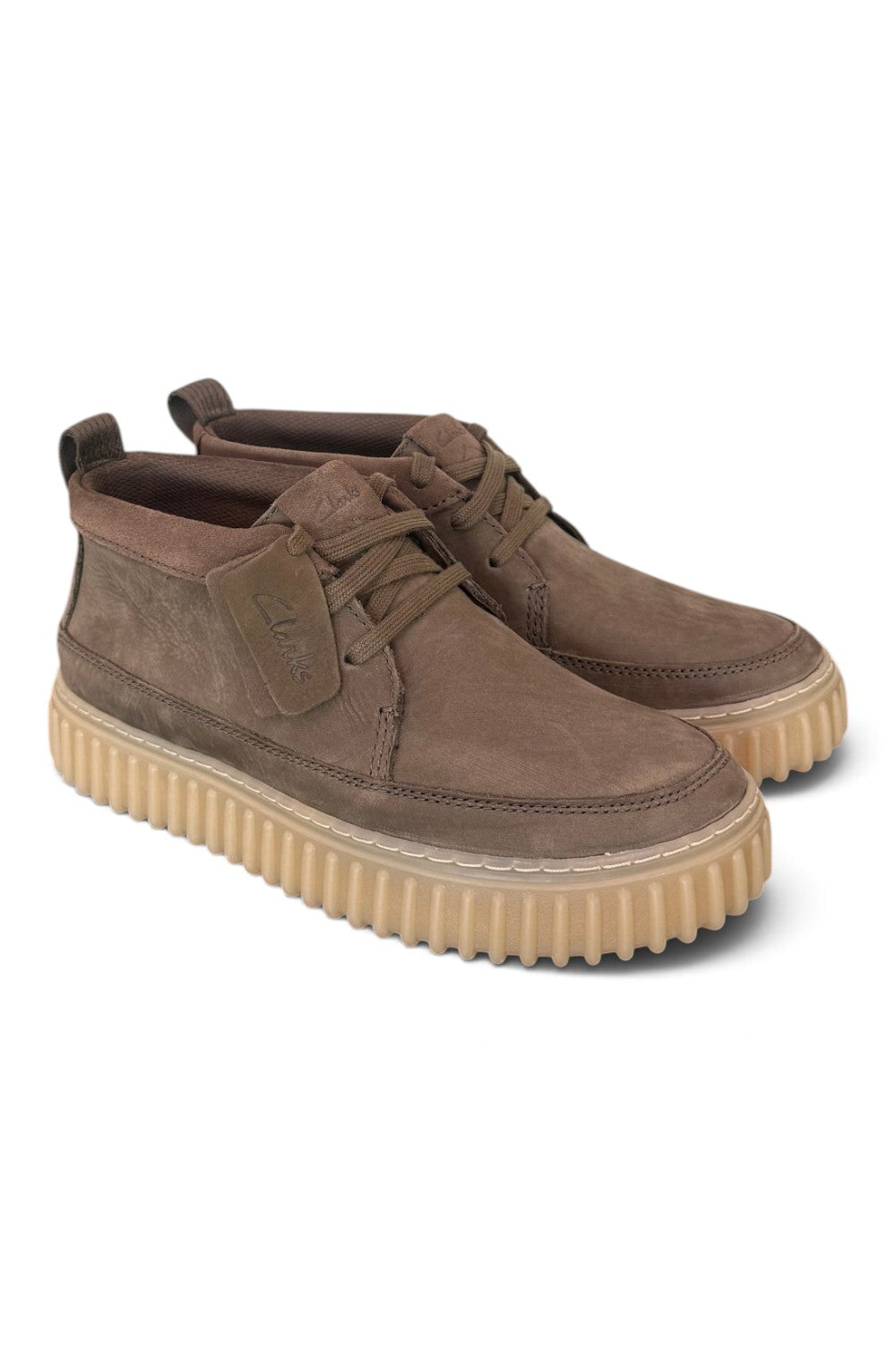 Polacco Clarks Torhill Lace Hi nabuk khaki 