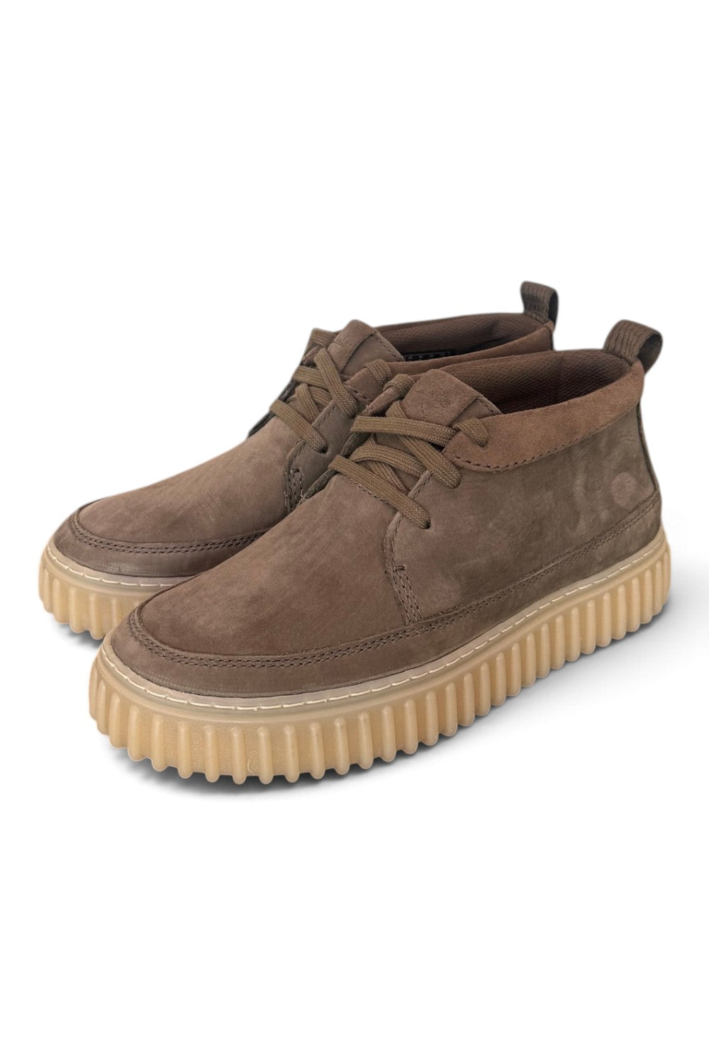 Polacco Clarks Torhill Lace Hi nabuk khaki 