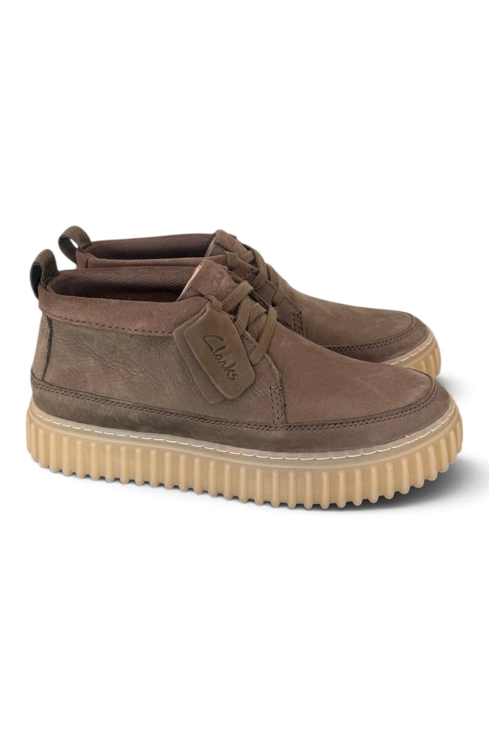 Polacco Clarks Torhill Lace Hi nabuk khaki 