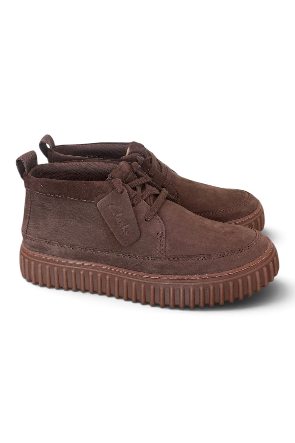 Polacco Clarks Torhill Lace Hi nabuk dark brown 