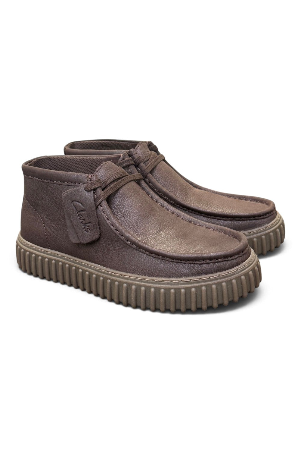 Polacco Clarks Torhill Hi dark brown pelle 