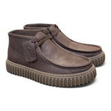 Polacco Clarks Torhill Hi dark brown pelle 