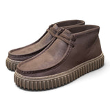 Polacco Clarks Torhill Hi dark brown pelle 