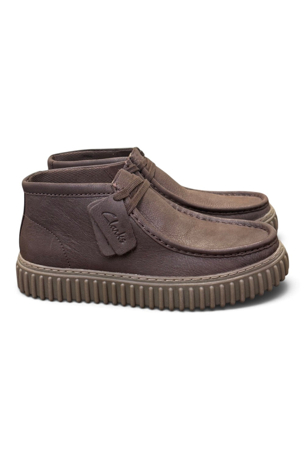 Polacco Clarks Torhill Hi dark brown pelle 