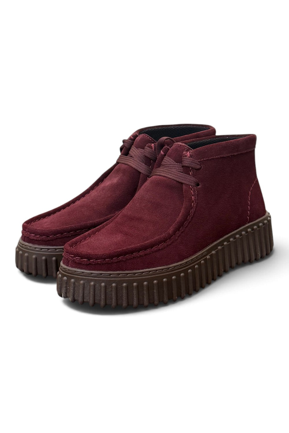 Polacco donna Clarks Torhill Lace Hi suede bordeaux 
