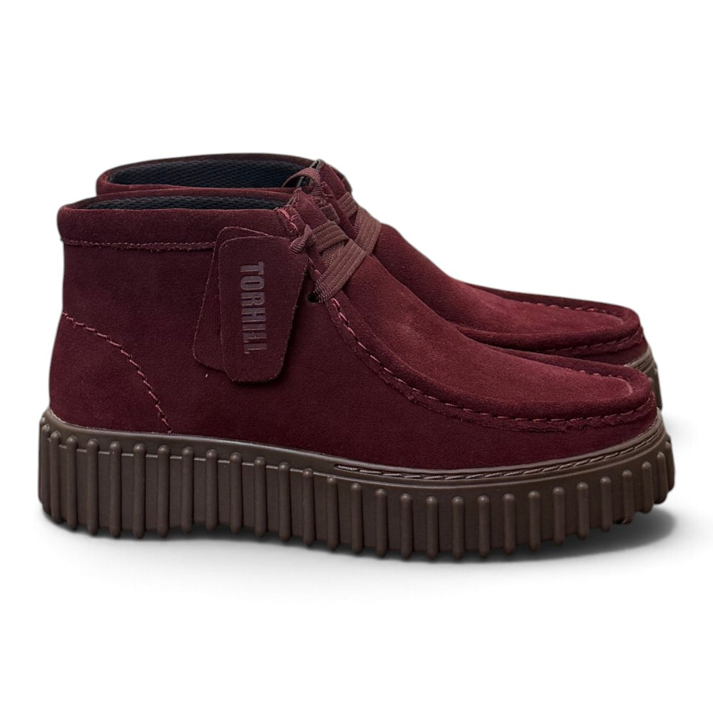Polacco donna Clarks Torhill Lace Hi suede bordeaux 