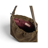 Borsa donna Coccinelle Lidia suede fango patta 