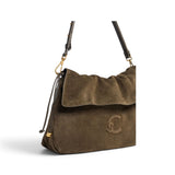 Borsa donna Coccinelle Lidia suede fango patta 