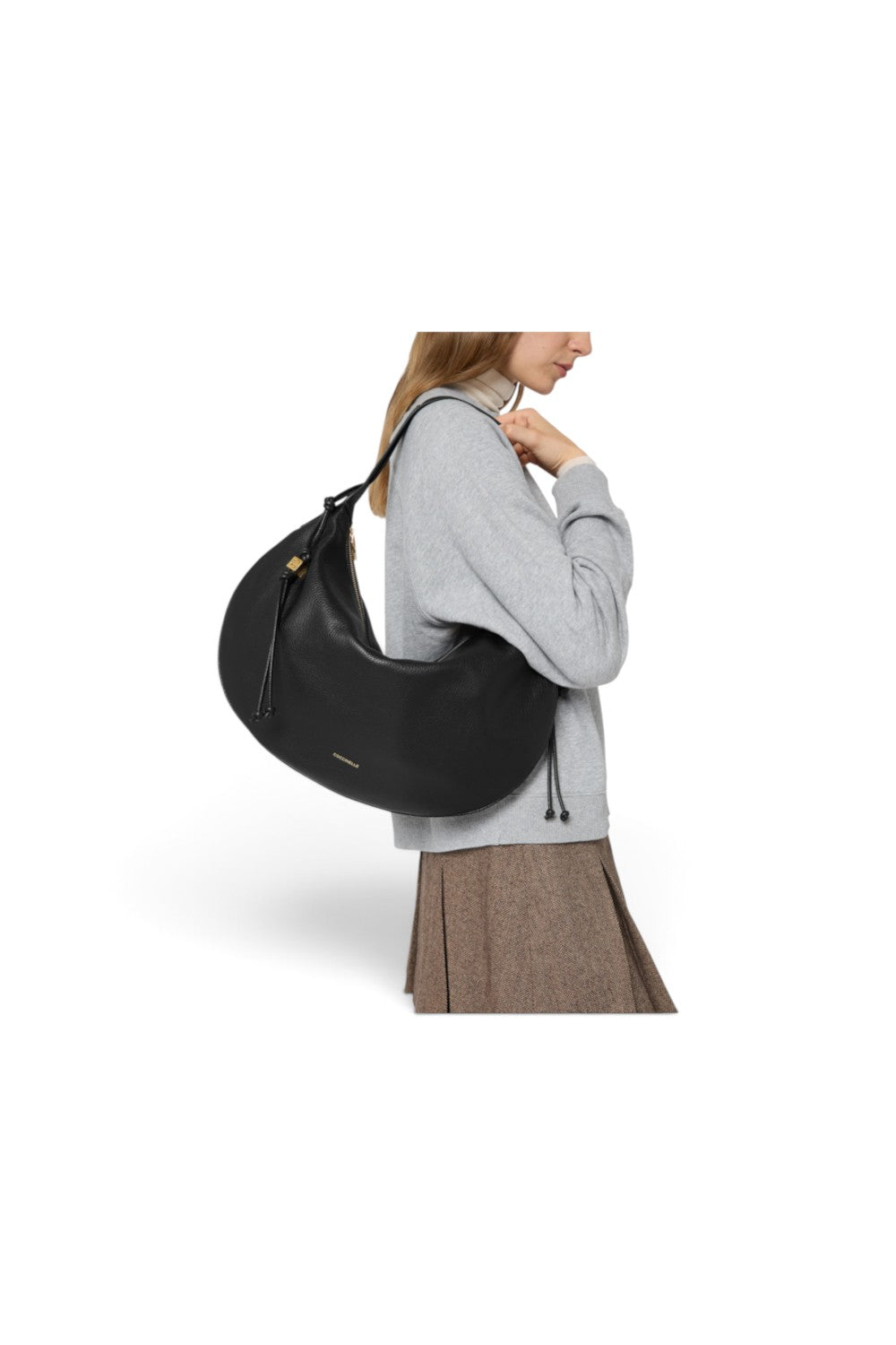 Borsa donna Coccinelle Tess pelle nera 