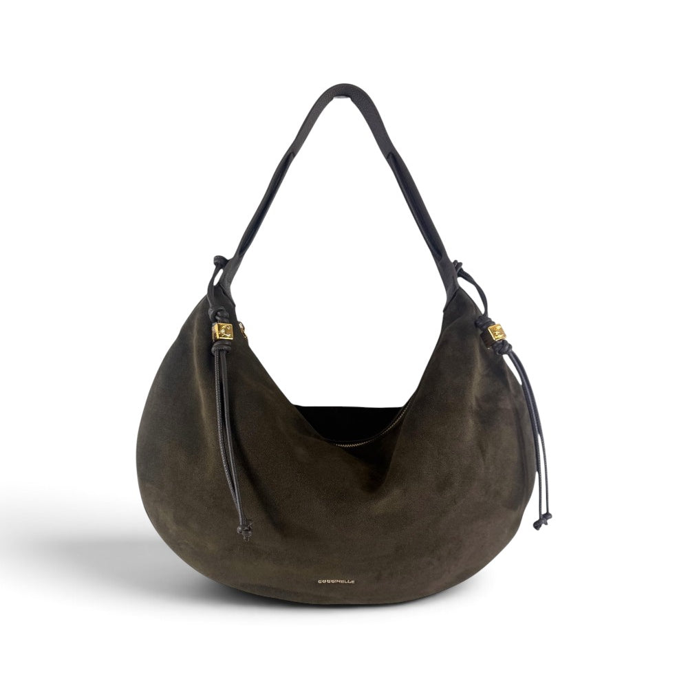 Borsa donna Coccinelle Thess suede fango 
