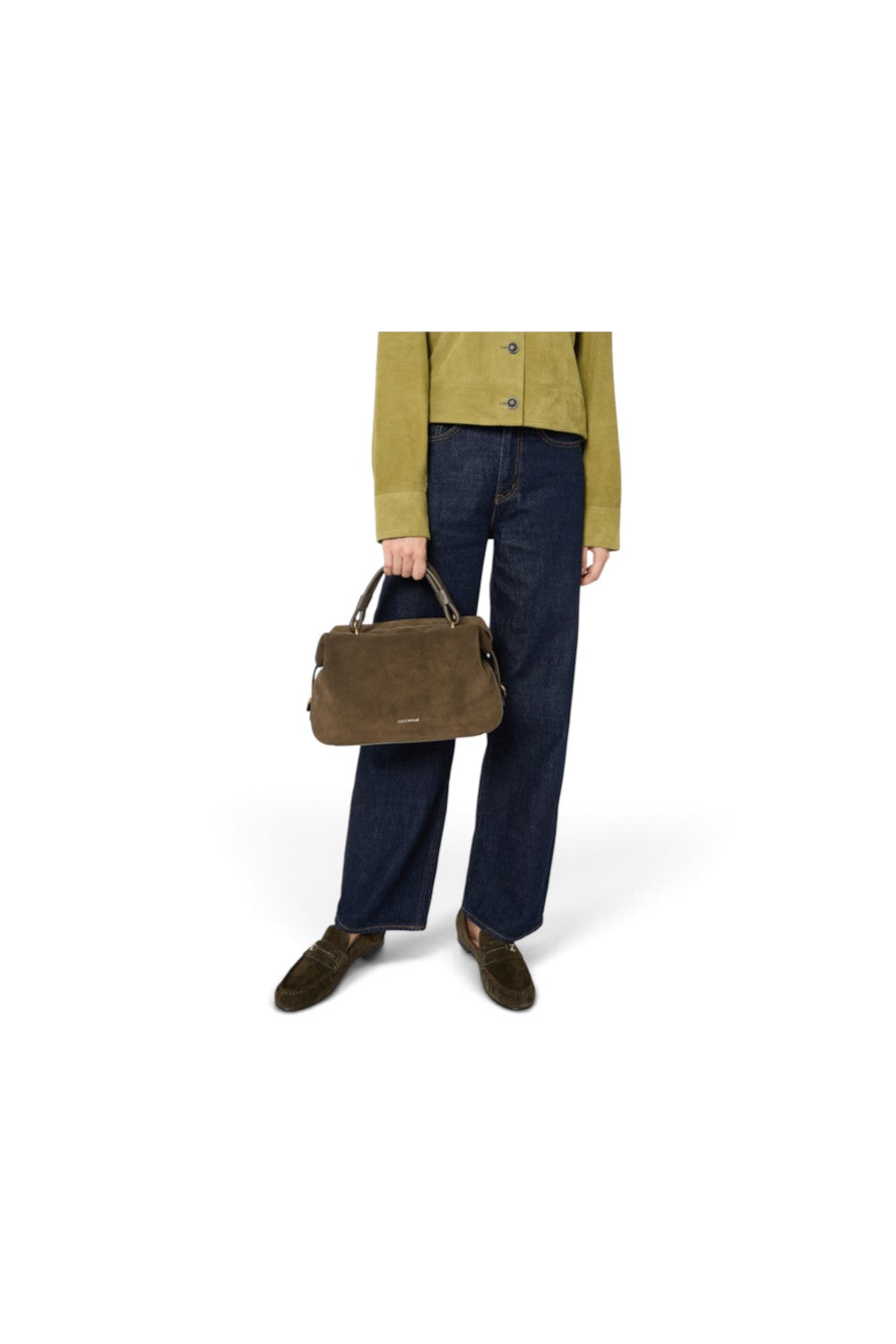 Borsa donna Coccinelle Lizzie suede fango 