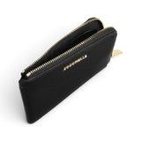 P.foglio mini zip Coccinelle nero 