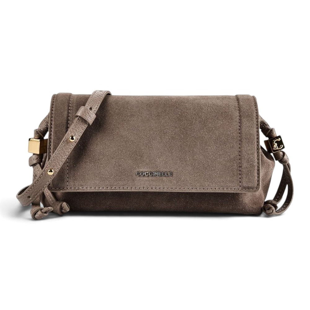 Borsa donna Coccinelle  Thess suede taupe 