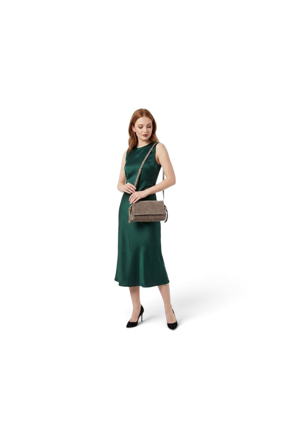Borsa donna Coccinelle  Thess suede taupe 