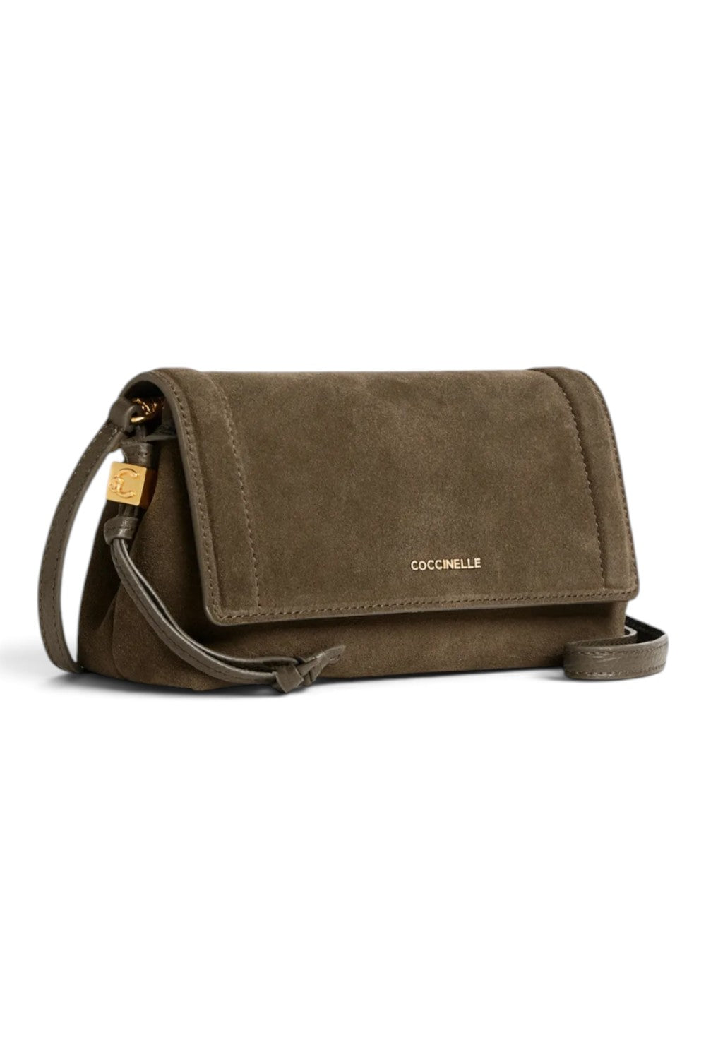 Borsa donna Coccinelle  Thess suede fango 