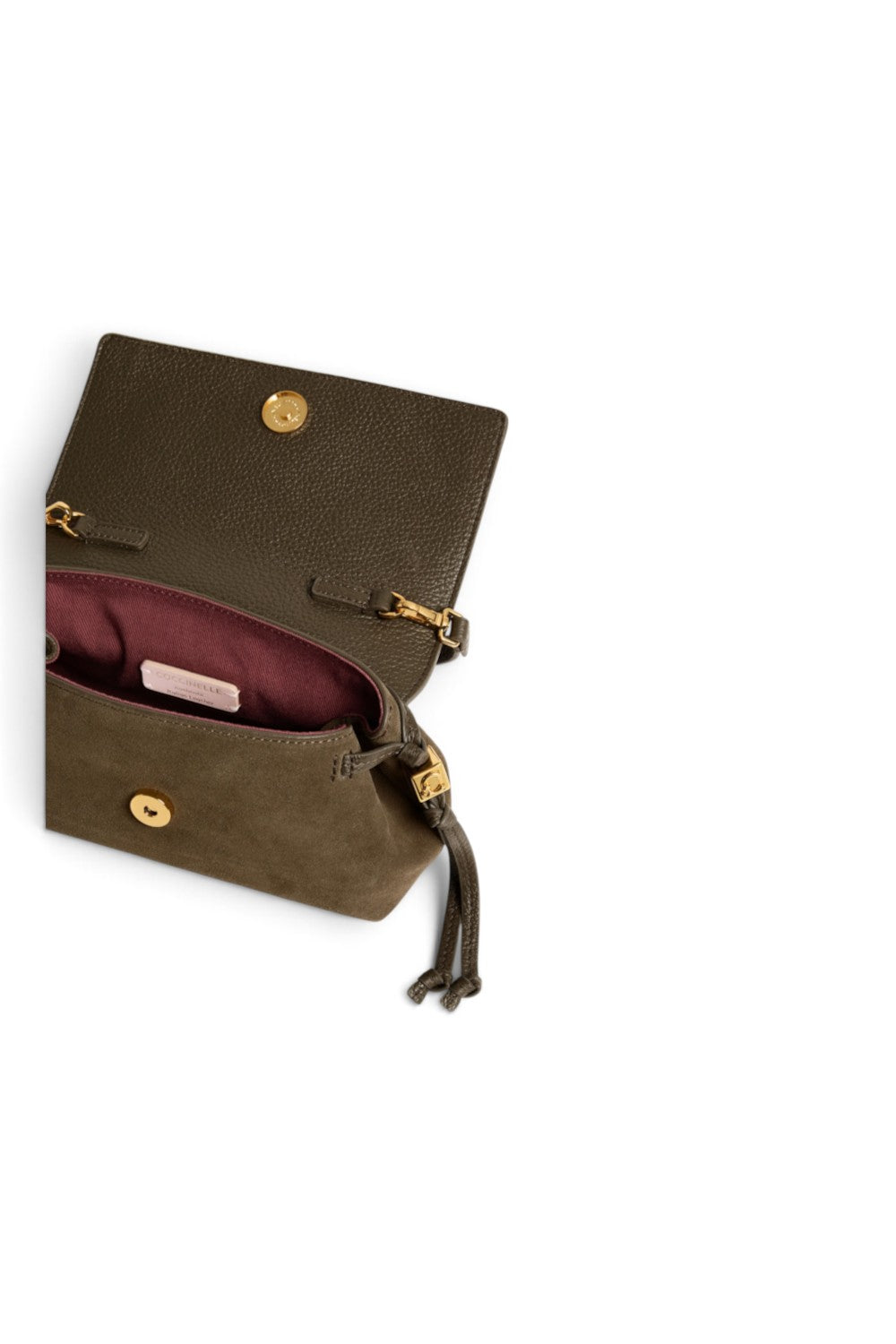 Borsa donna Coccinelle  Thess suede fango 